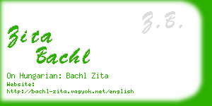 zita bachl business card